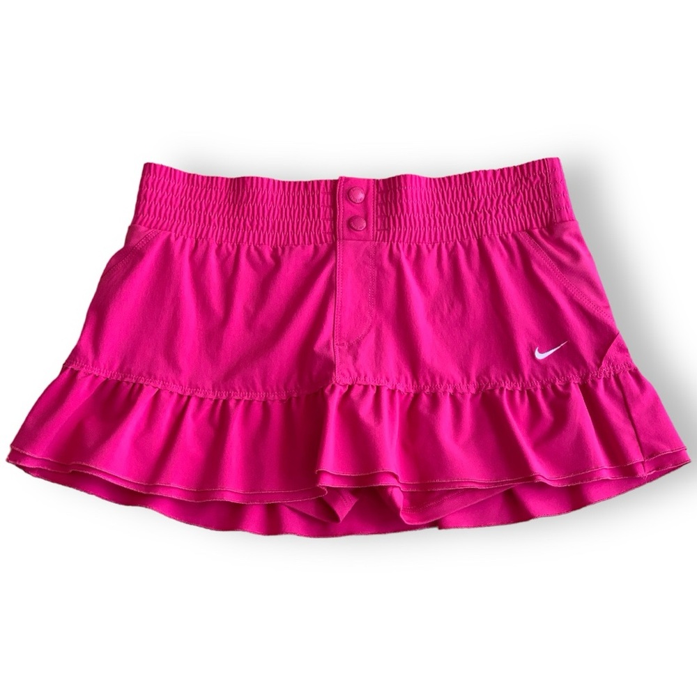 NIKE FIT-DRY HOT PINK RUFFLE TENNIS PICKLEBALL GOLF SKORT. WOMEN’S SIZE SMALL